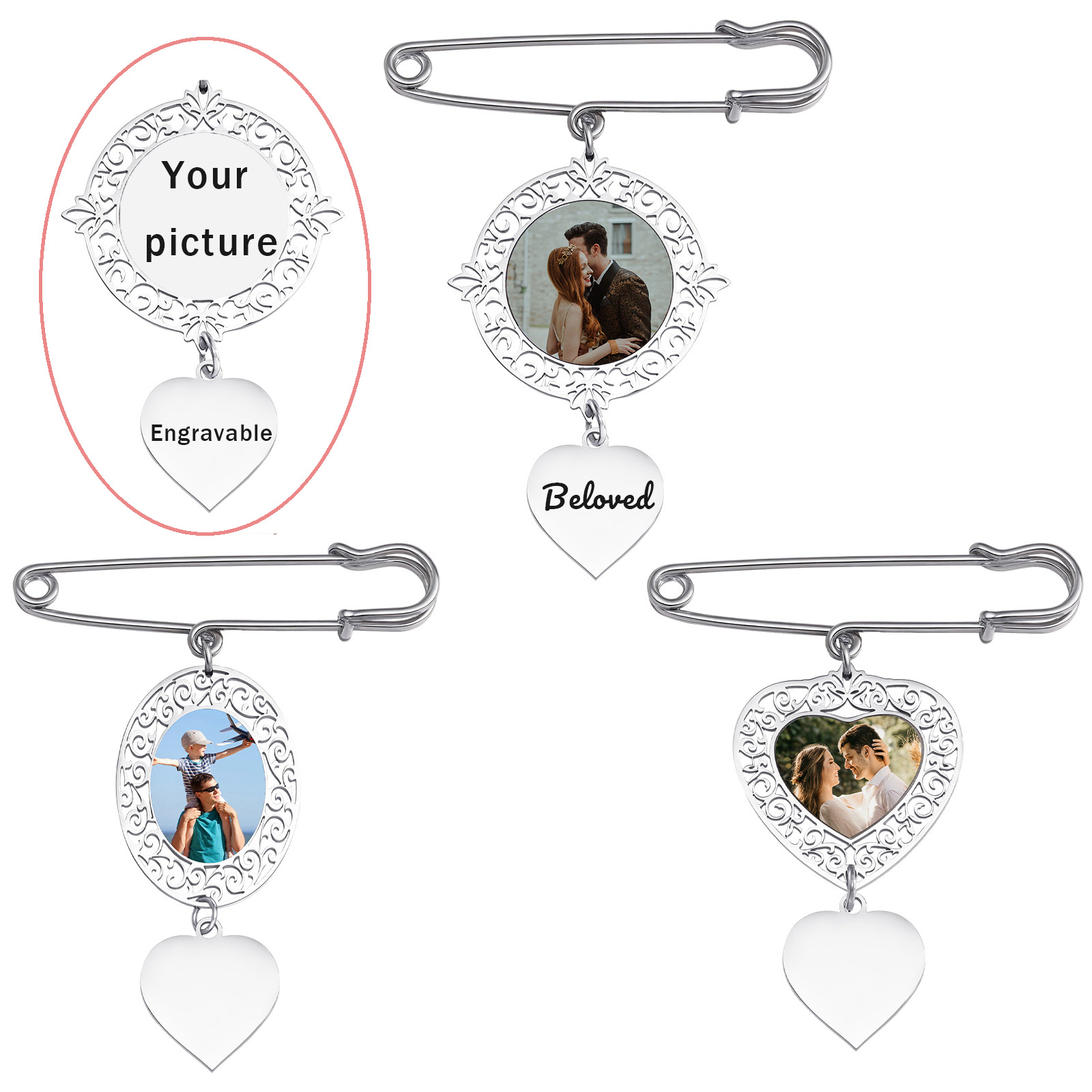 Men'S Accessories For Christmas - Custom Picture Badge Brooches Pin DIY