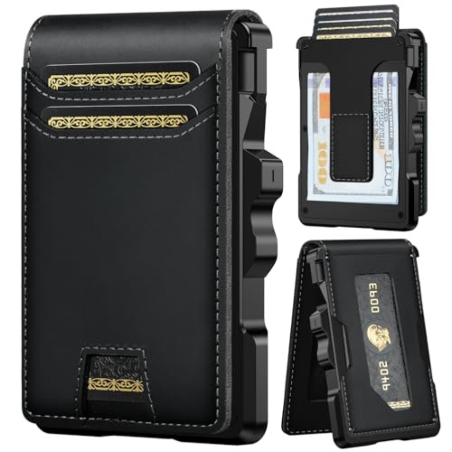 Money Clip Slim - Genuine Leather Wallet for Men: Slim