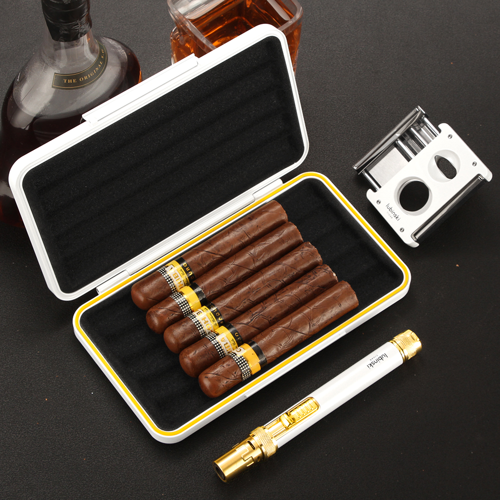 Cigar Cutter Set - LUBINSKI Luxury Cigar Accessories Set Metal