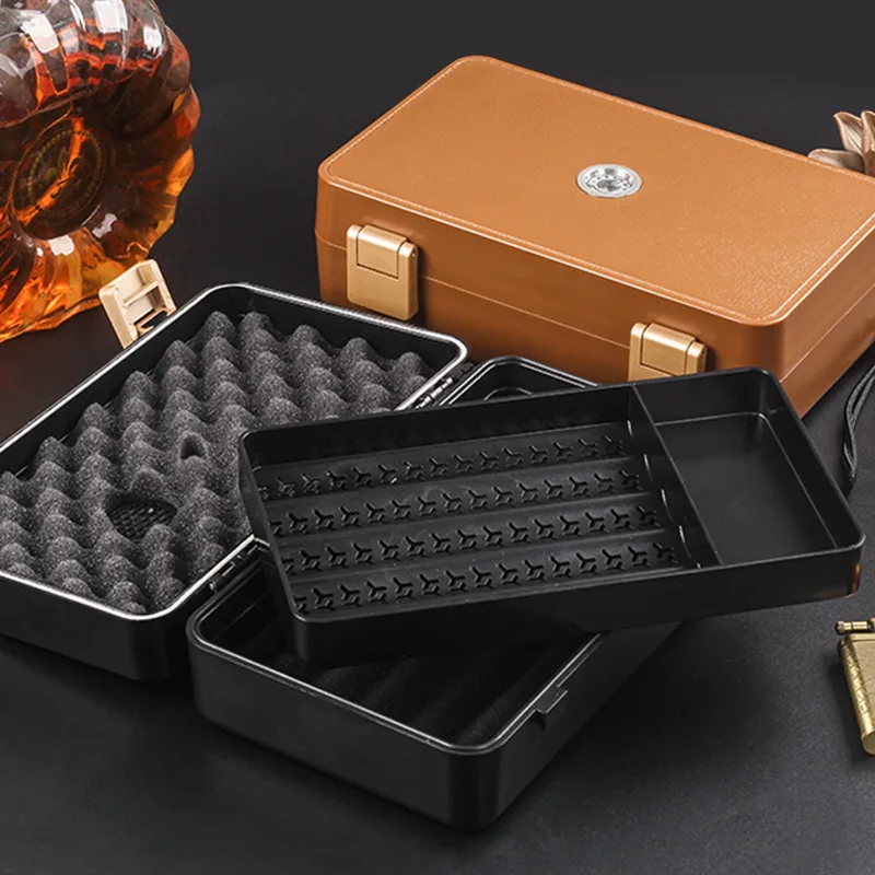 Cigar Cutter Set - 10pcs ABS Humidor Cigar Box Travel