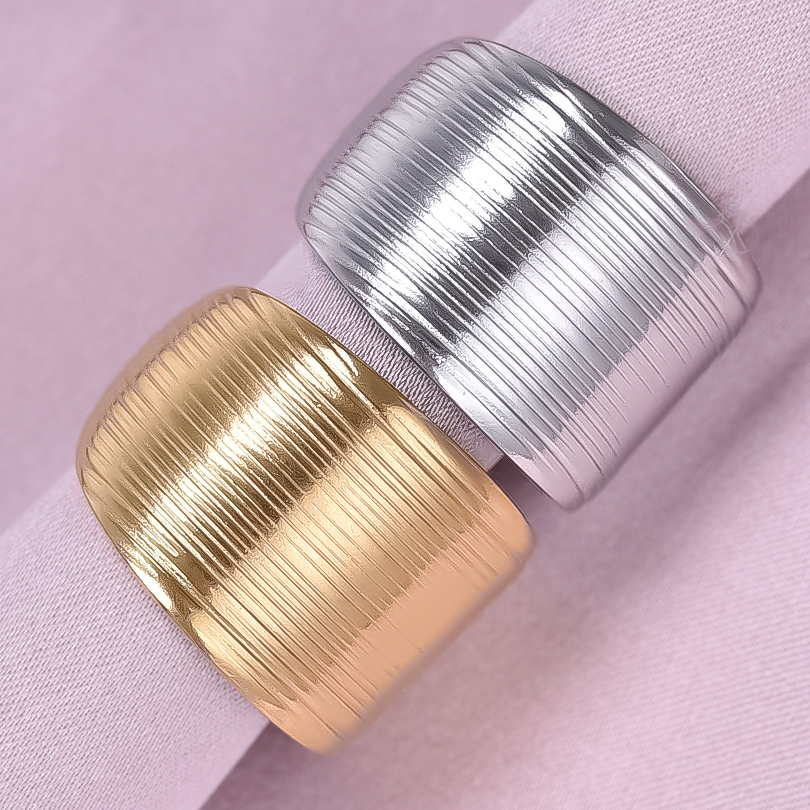 Men Accessories Drawing - Korea Fashion Wide Ring Open Stainless
