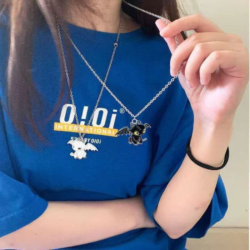 Cartoon White Night Double Dra - đánh giá và giá Men Accessories Necklace