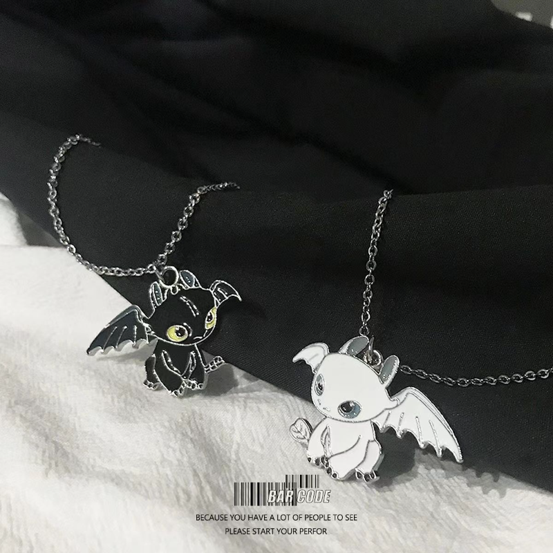 Cartoon White Night Double Dra - đánh giá và giá Men Accessories Necklace