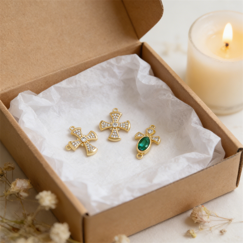 2Pcs Link Connectors Brass Cub - đánh giá và giá Men Accessories Necklace