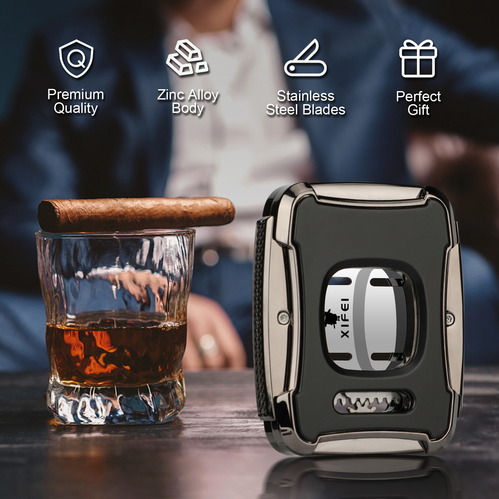 XIFEI Cigar Cutter Guillotine  - đánh giá và giá Cigar Cutter Set