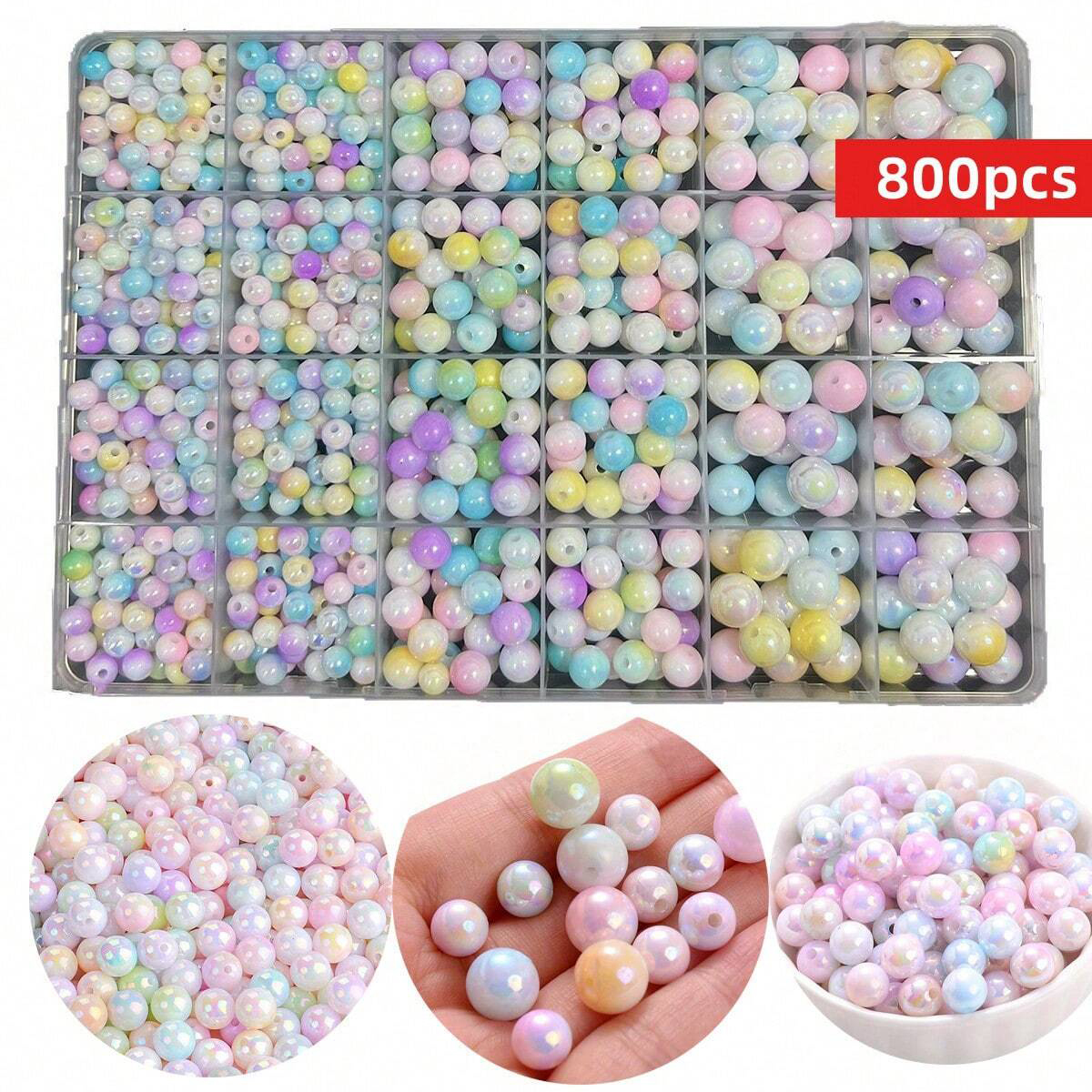 800pcs/24 grid set box 6mm/8mm - đánh giá và giá Men Accessories Necklace