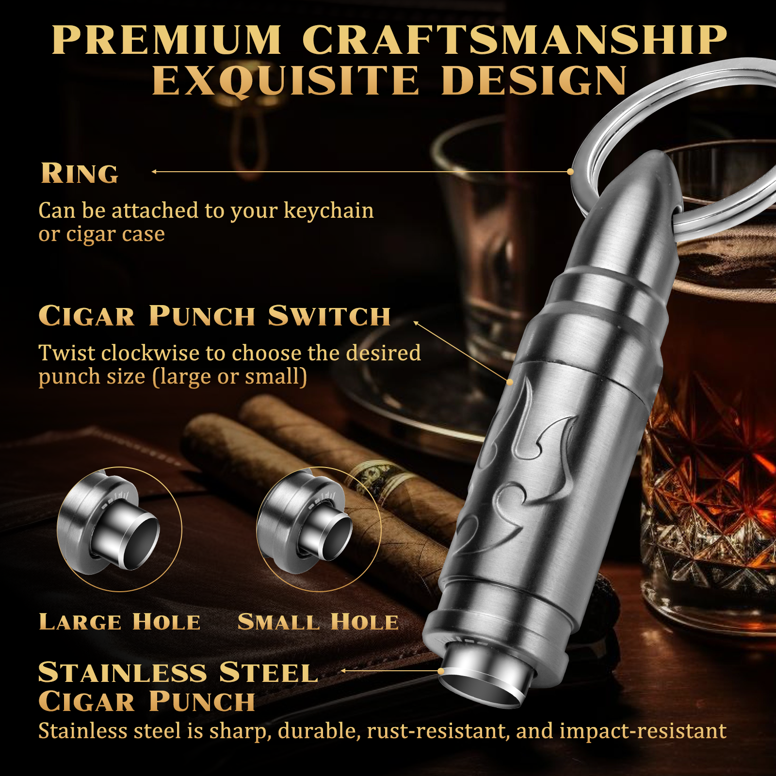 Cigar Punch Cutter Cigar Punch - đánh giá và giá Cigar Cutter Set