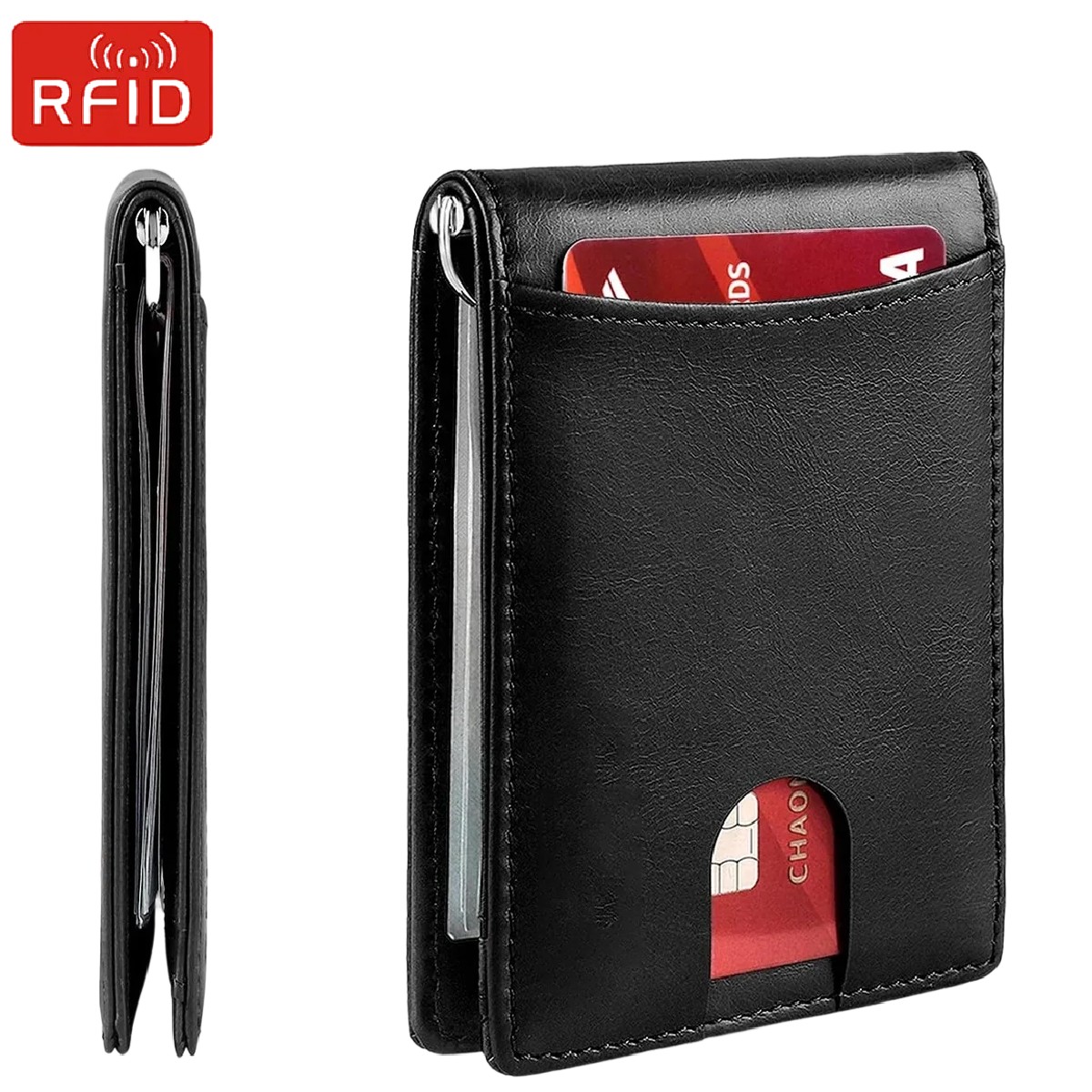 RFID Business Card Holder Men  - đánh giá và giá Money Clip Slim