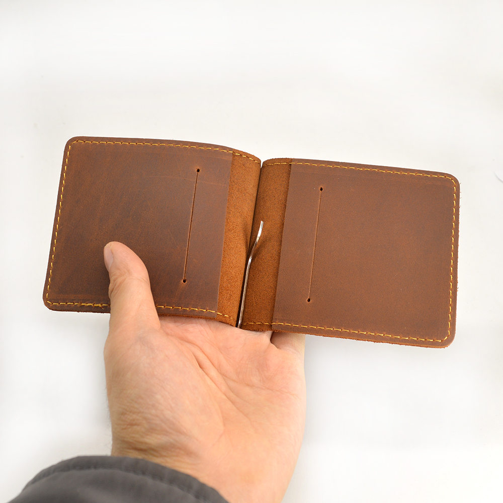 Handmade Genuine Leather Money - đánh giá và giá Money Clip Slim
