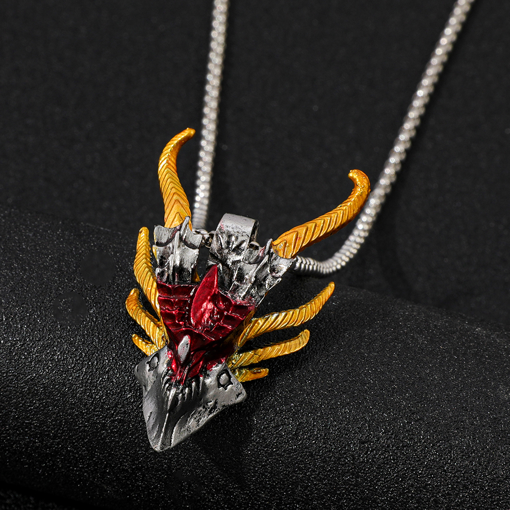 Retro Hip-Hop Evil Dragon Head - đánh giá và giá Men Accessories Necklace