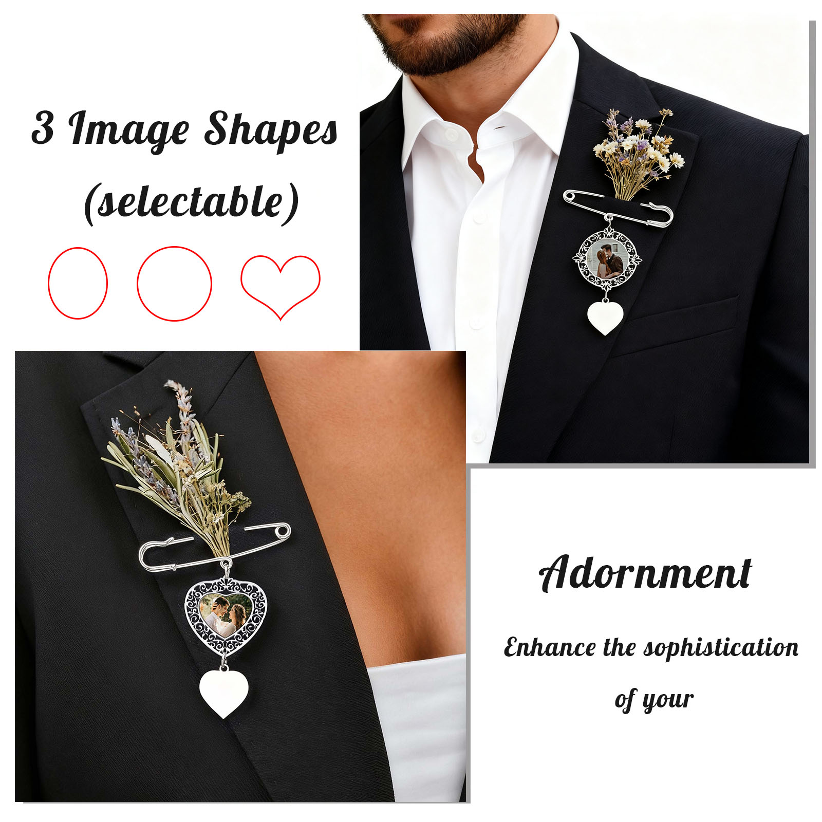 Custom Picture Badge Brooches  - đánh giá và giá Men'S Accessories For Christmas