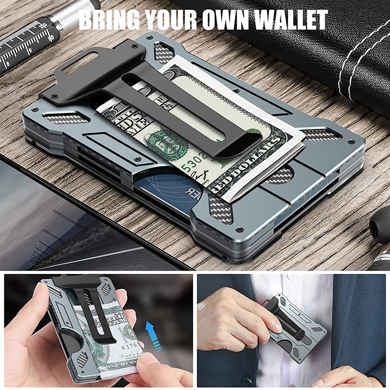 Wallet for Men Slim Aluminum M - đánh giá và giá Money Clip Slim
