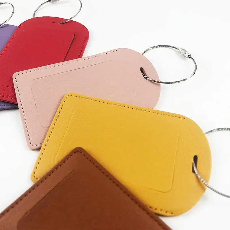 PU Leather Luggage Tags Women  - đánh giá và giá Men Accessories Name