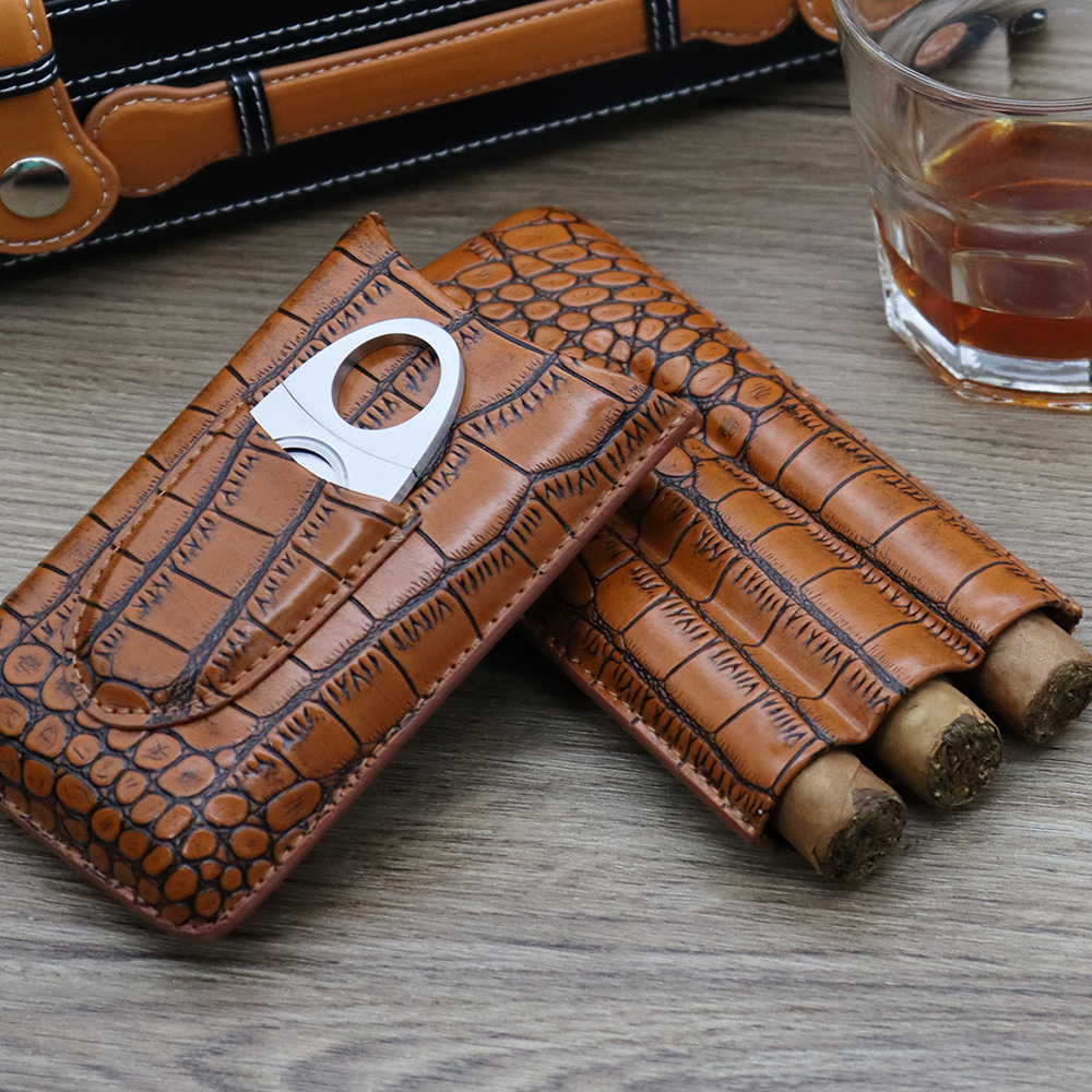 Cigar Travel Carrying Case, Co - đánh giá và giá Cigar Cutter Set