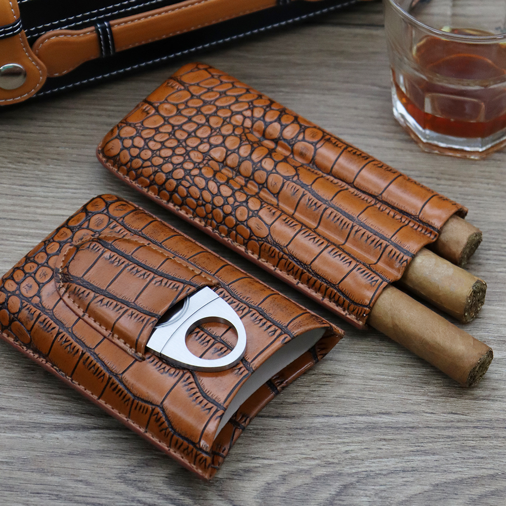 Cigar Travel Carrying Case, Co - đánh giá và giá Cigar Cutter Set