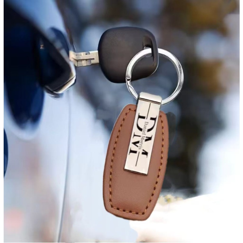 Personalized Leather Keychain  - đánh giá và giá Men Accessories Name