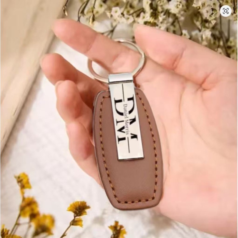 Personalized Leather Keychain  - đánh giá và giá Men Accessories Name