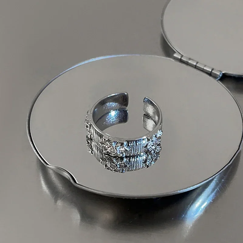 Shiny Metal Open Ring for Men  - đánh giá và giá Men Accessories Drawing
