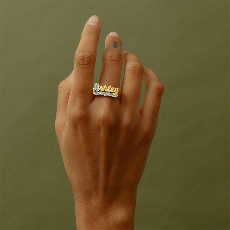 18K Gold Ring With Heart Perso - đánh giá và giá Men Accessories Name
