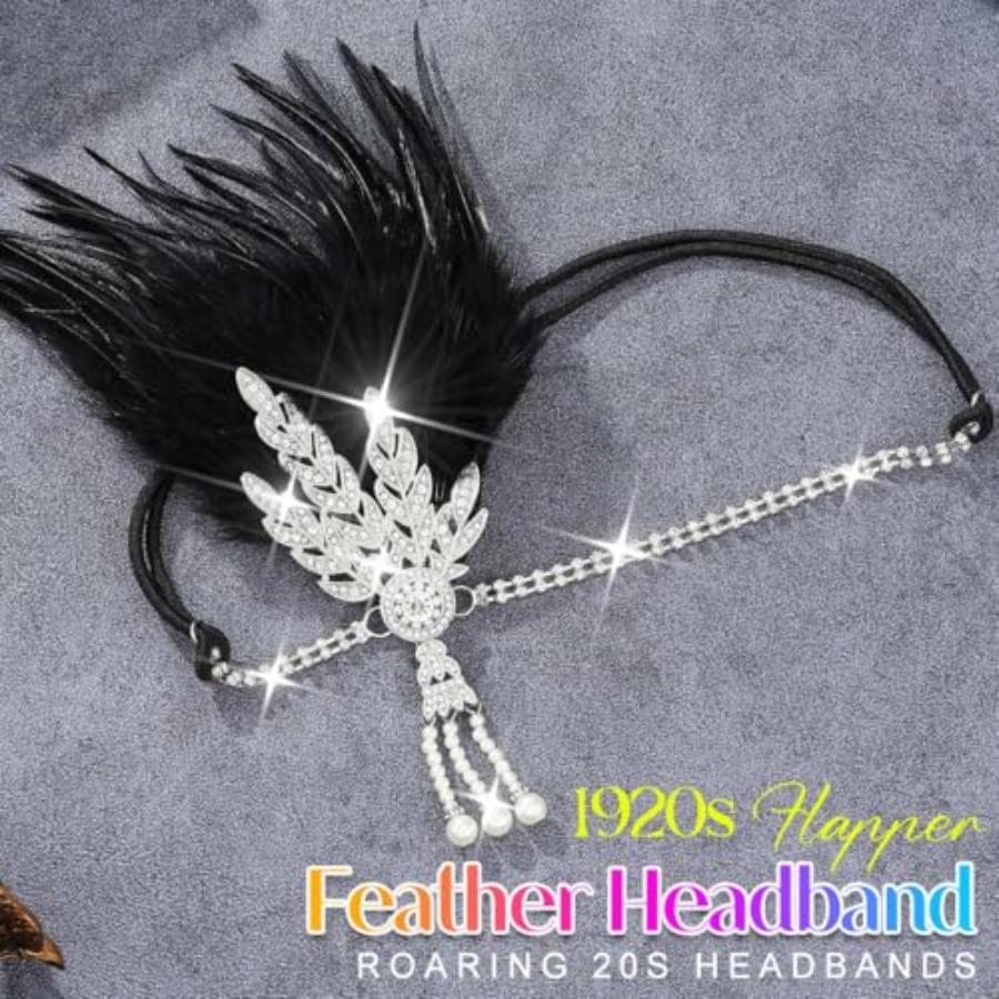 1920s Flapper Feather Headband - đánh giá và giá Men'S Accessories In The 1920S