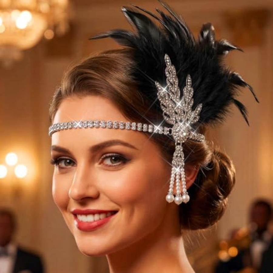 1920s Flapper Feather Headband - đánh giá và giá Men'S Accessories In The 1920S