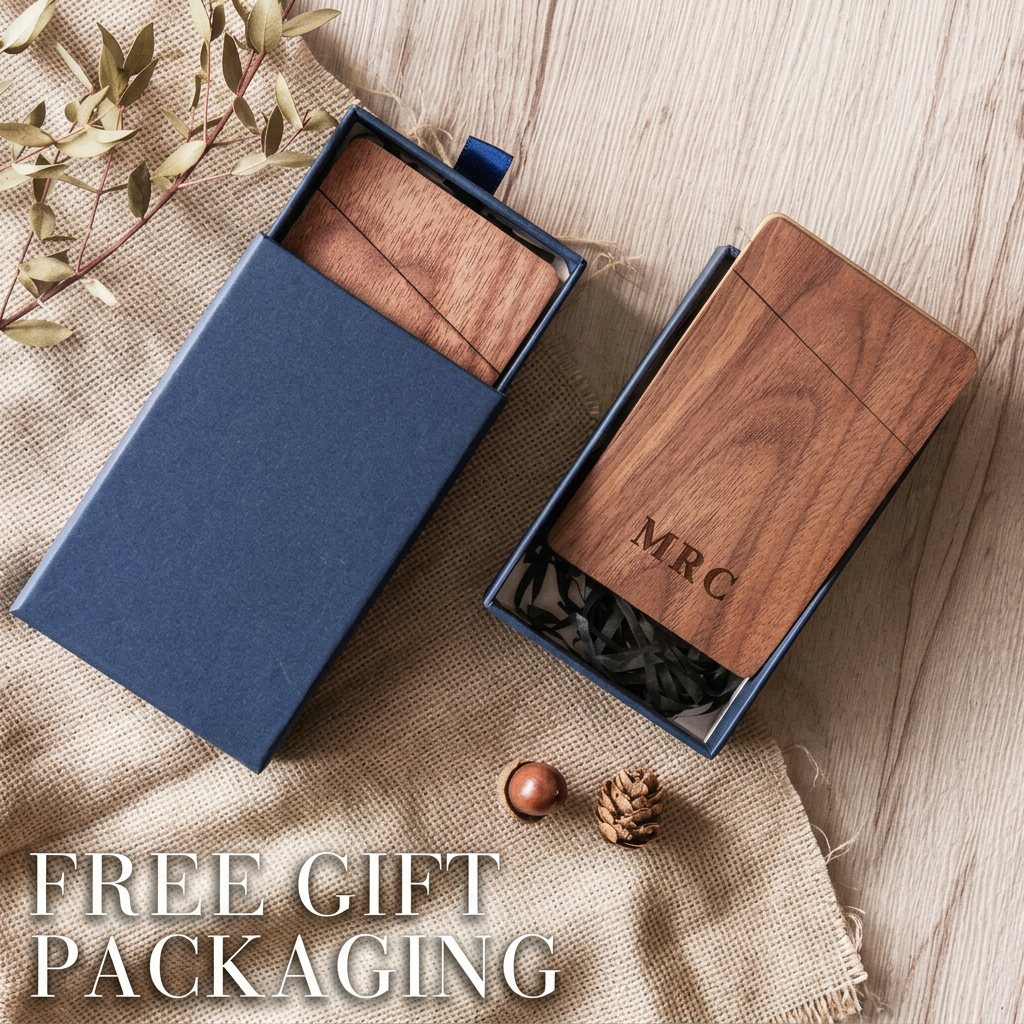 Business Card Holder Wooden Of - đánh giá và giá Men Accessories Name
