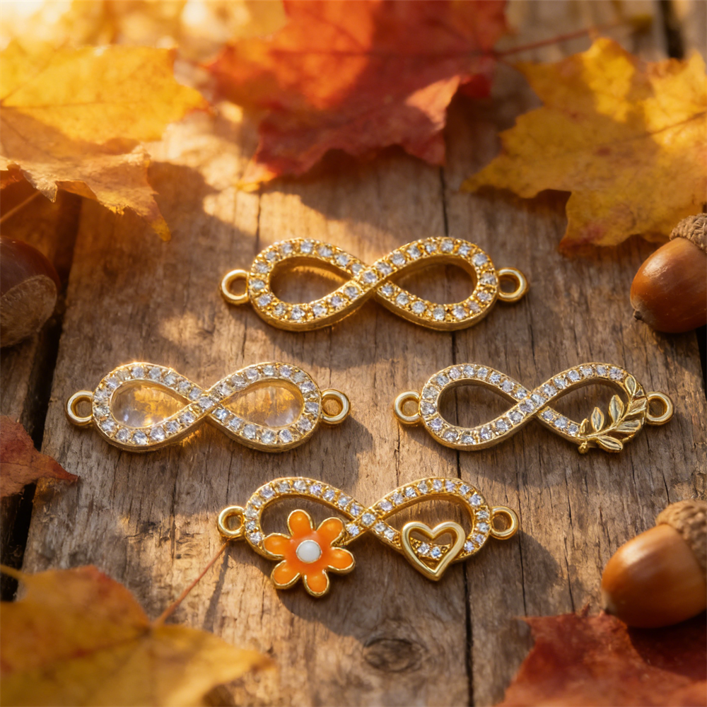 2Pcs Infinity Connectors Brass - đánh giá và giá Men Accessories Necklace