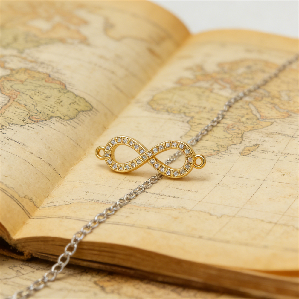 2Pcs Infinity Connectors Brass - đánh giá và giá Men Accessories Necklace