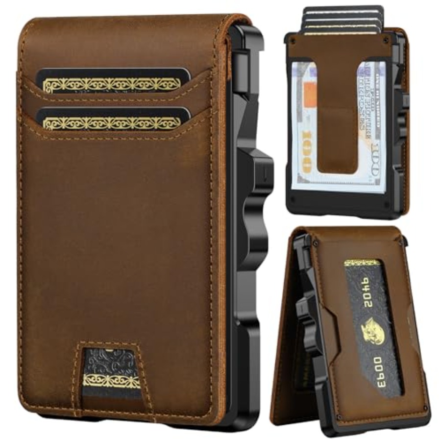 Genuine Leather Wallet for Men - đánh giá và giá Money Clip Slim